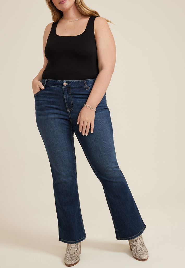 Plus Size m jeans by maurices™ Classic Flare Mid Rise Jean - Image 3