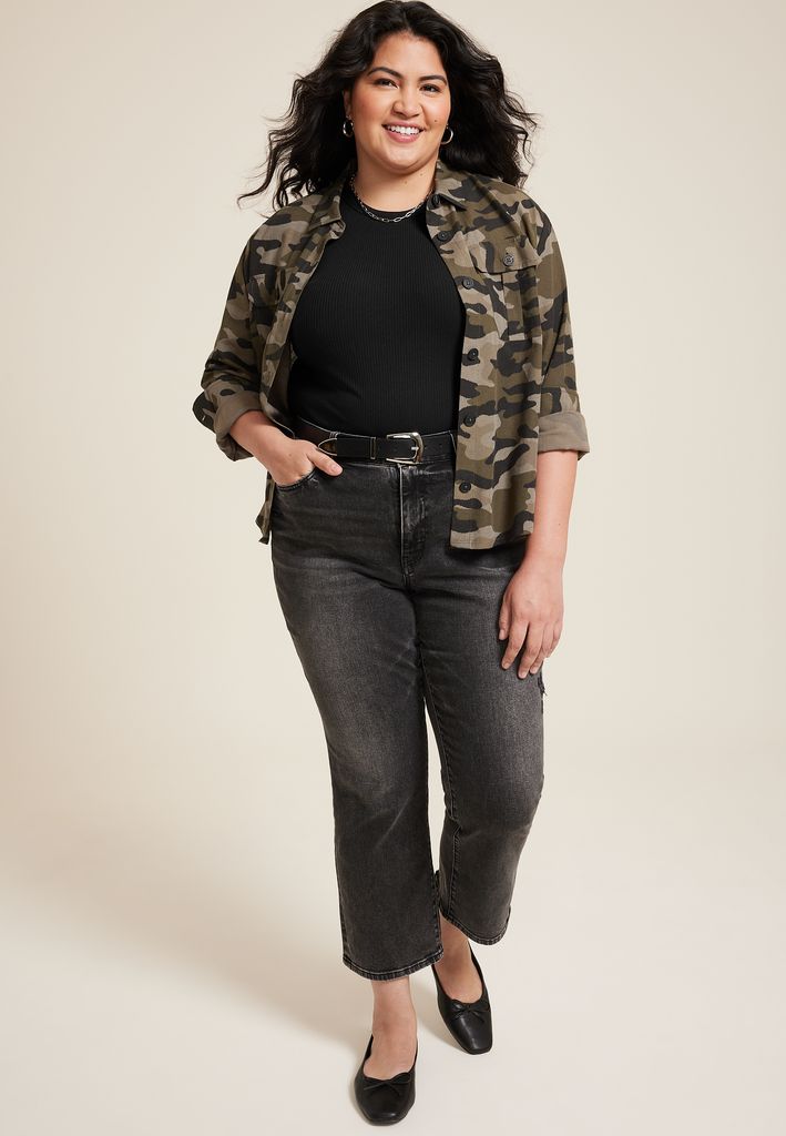 Plus Size 24/7 Highline Solid Fitted Ribbed Tank Top - Image 3