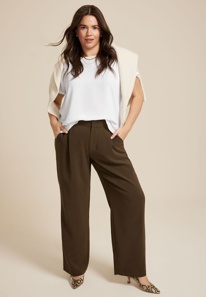 Plus Size Delton Zipper Back Blouse - Image 3