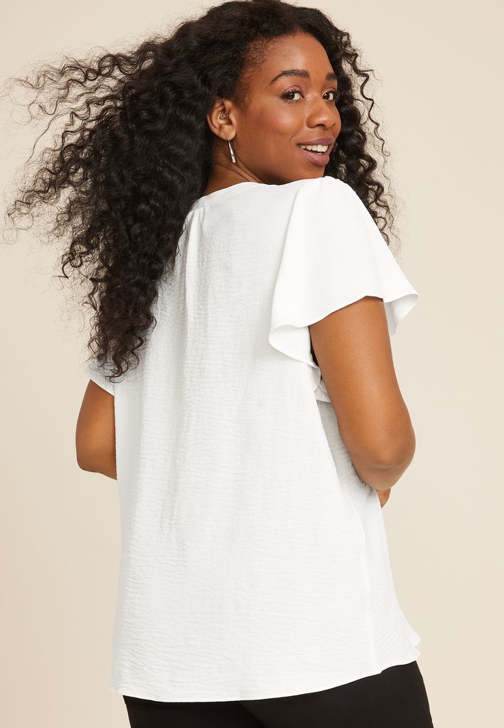 Plus Size Atwood Flutter Sleeve Blouse - Image 2