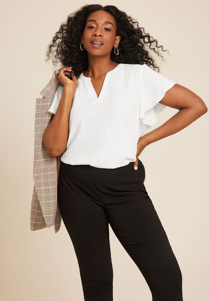 Plus Size Atwood Flutter Sleeve Blouse - Image 3