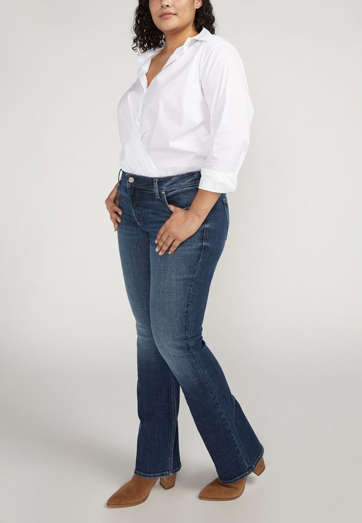 Plus Size Silver Jeans Co.® Elyse Comfort Mid Rise Slim Boot Jean - Image 3
