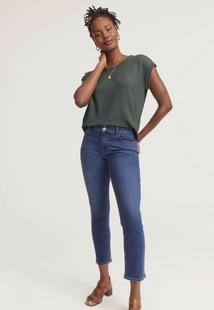 m jeans by maurices™ Curvy High Rise Slim Straight Ankle Jean - Image 3