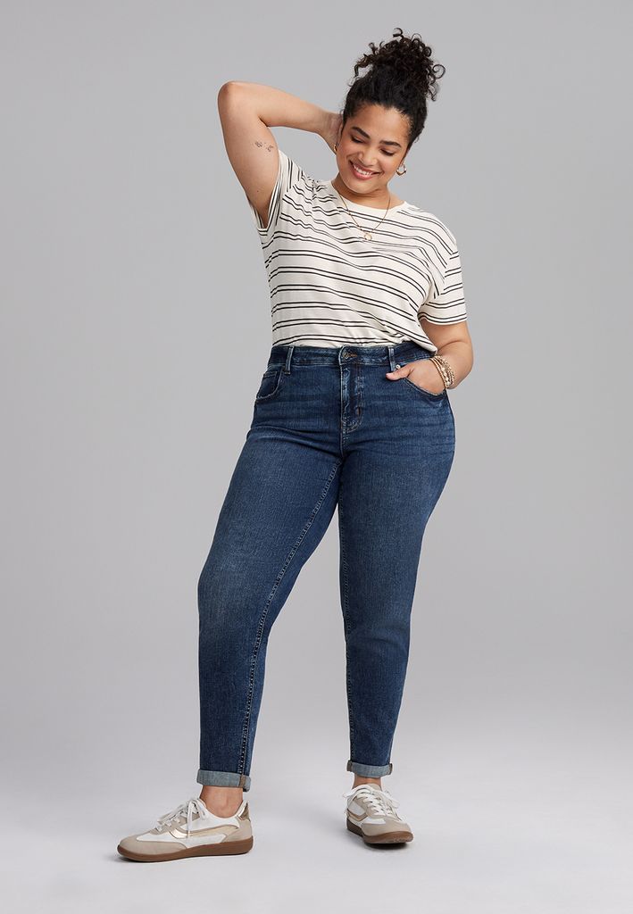 Plus Size m jeans by maurices™ Classic High Rise Dark Taper Jean