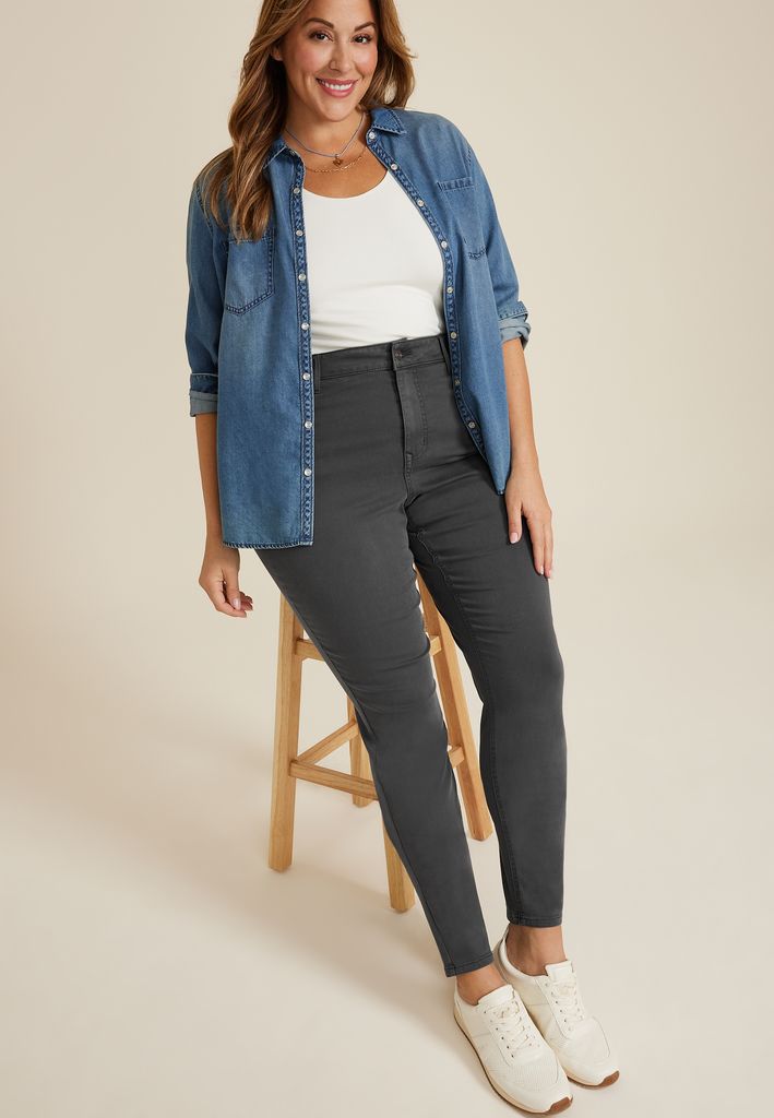 Plus Size m jeans by maurices™ High Rise Color Jegging - Image 3