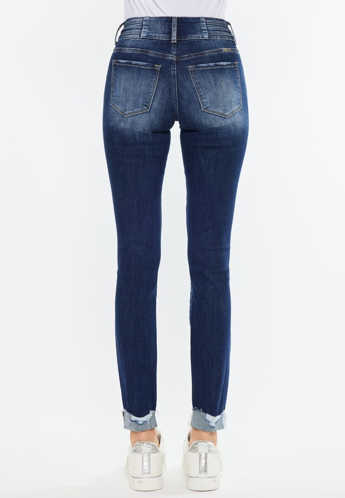 KanCan™ Curvy Mid Rise Ripped Cuffed Hem Skinny Jean - Image 2