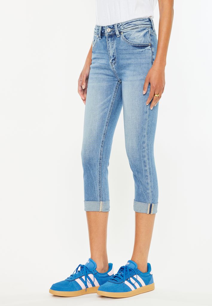 KanCan™ High Rise Rolled Hem Capri - Image 3