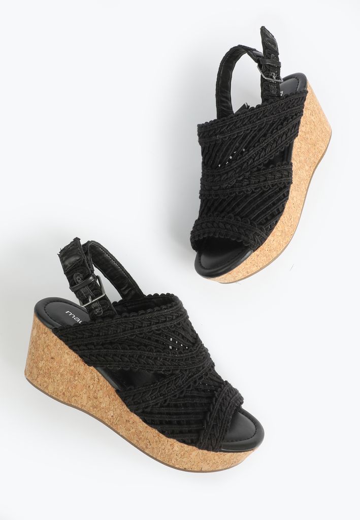 SuperCush Charlotte Crochet Cork Wedge - Image 2