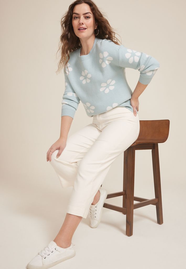 Stretch Twill High Rise Wide Leg Pant - Image 3