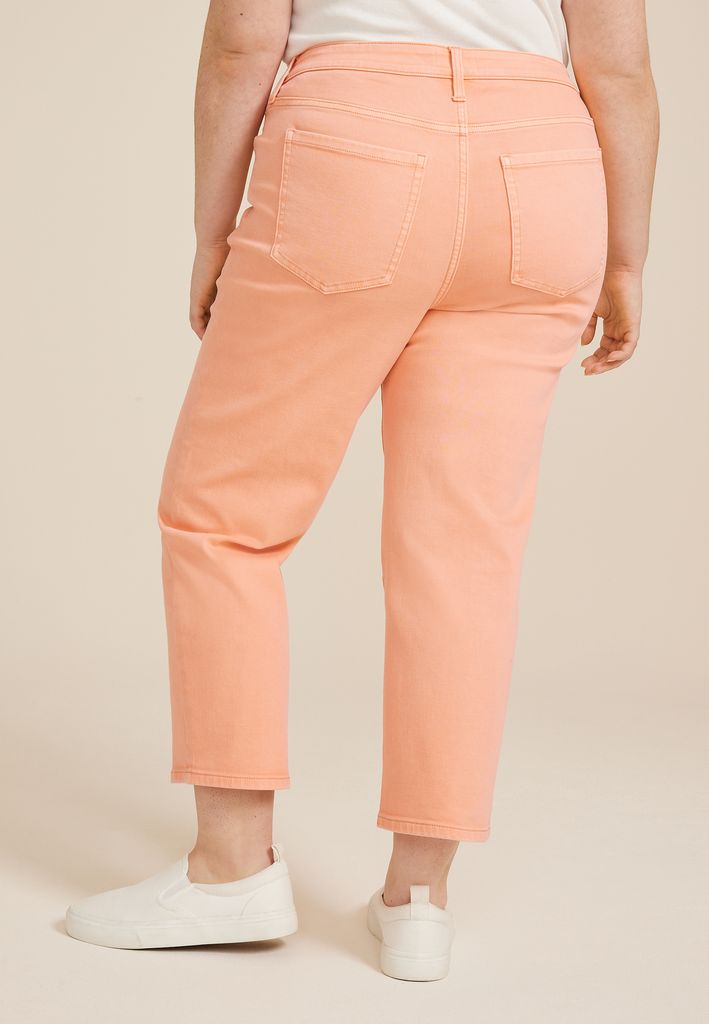 Plus Size m jeans by maurices™ High Rise Button Fly Straight Cropped Jean - Image 2