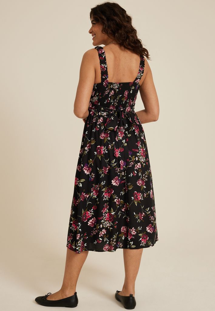Bare Floral Midi Dress - Image 2