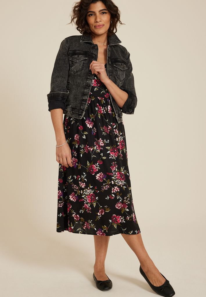 Bare Floral Midi Dress - Image 3