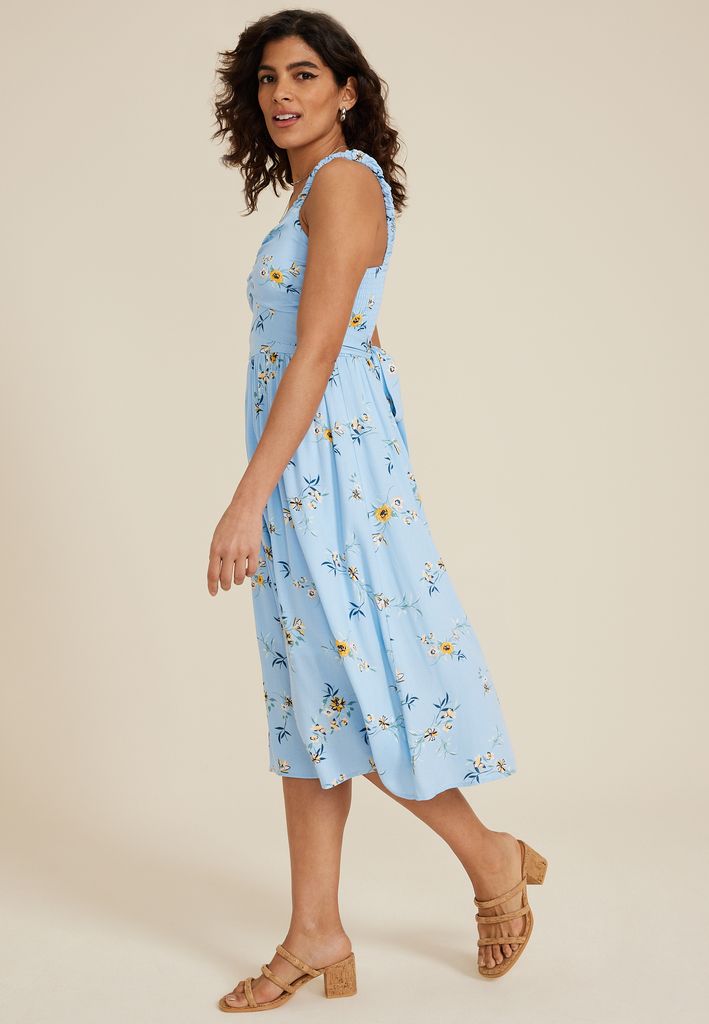 Bare Floral Midi Dress - Image 3