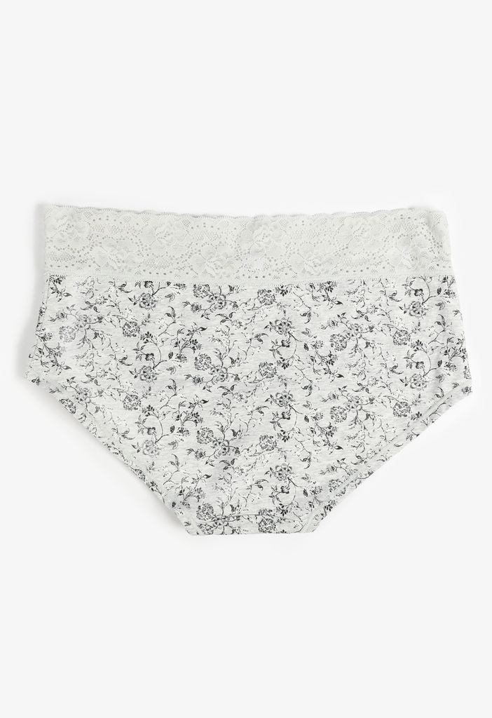 Simply Comfy Heathered Floral Printed Boybrief Panty - Image 2