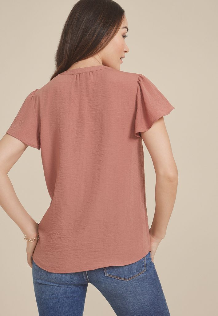 Atwood Flutter Sleeve Blouse - Image 2