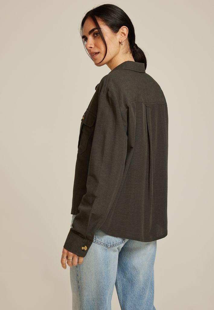 Utility Relaxed Button Down Shirt - Image 2