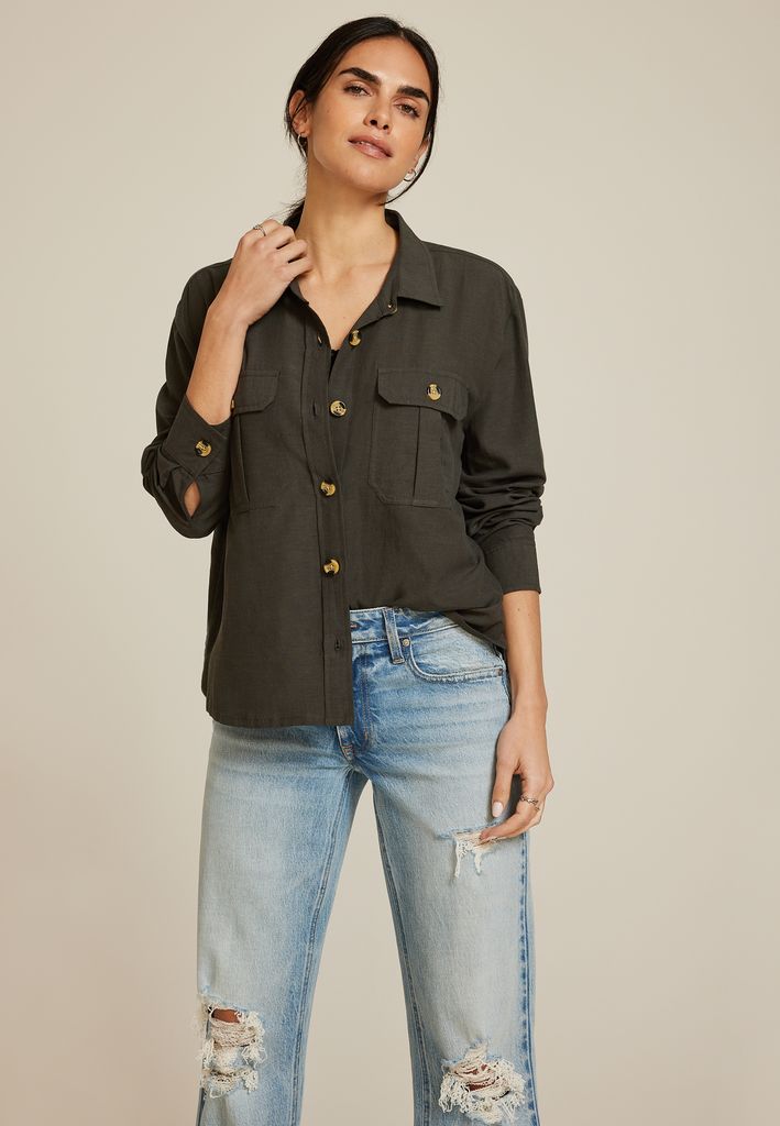 Utility Relaxed Button Down Shirt - Image 3