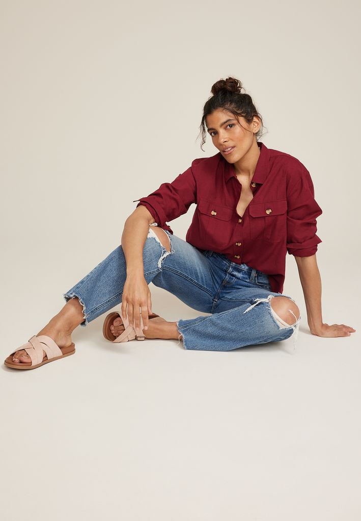 Utility Relaxed Button Down Shirt - Image 3