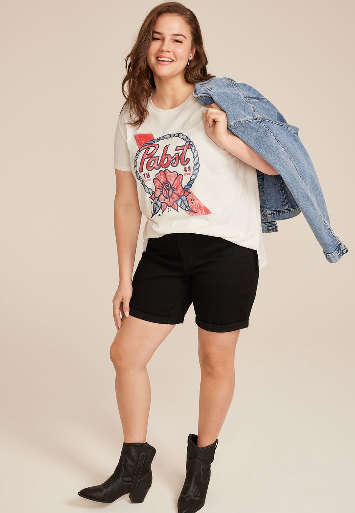 Plus Size Pabst Floral Classic Fit Graphic Tee - Image 3