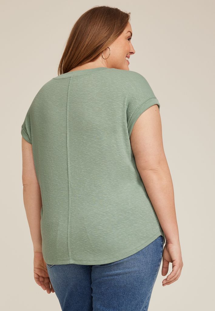 Plus Size 24/7 Berkley V Neck Tee - Image 2