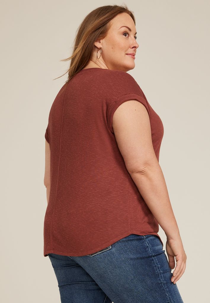 Plus Size 24/7 Berkley V Neck Tee - Image 2