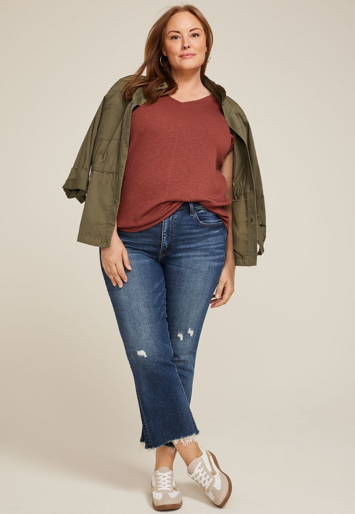 Plus Size 24/7 Berkley V Neck Tee - Image 3