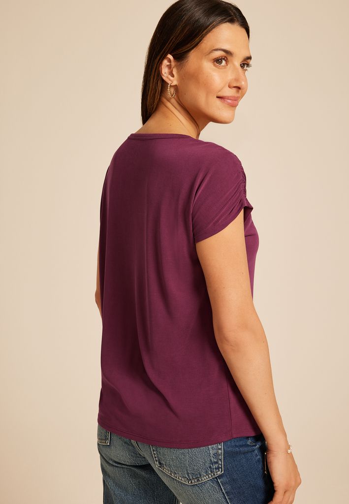 24/7 Fairhaven Ruched Shoulder Tee - Image 2