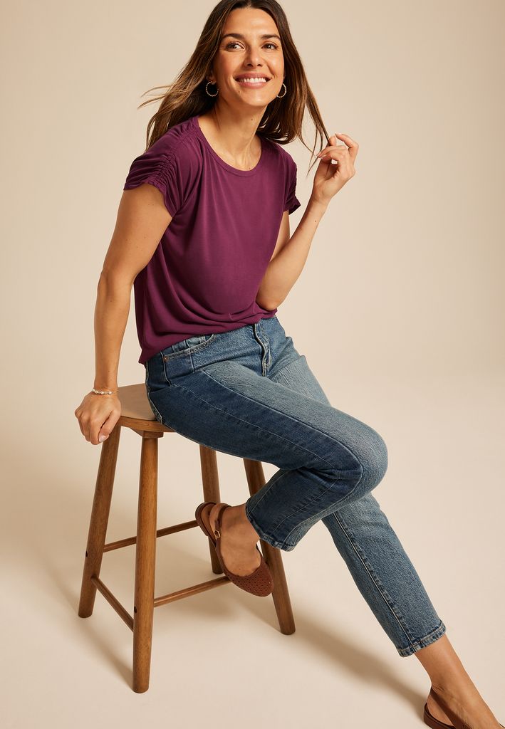 24/7 Fairhaven Ruched Shoulder Tee - Image 3