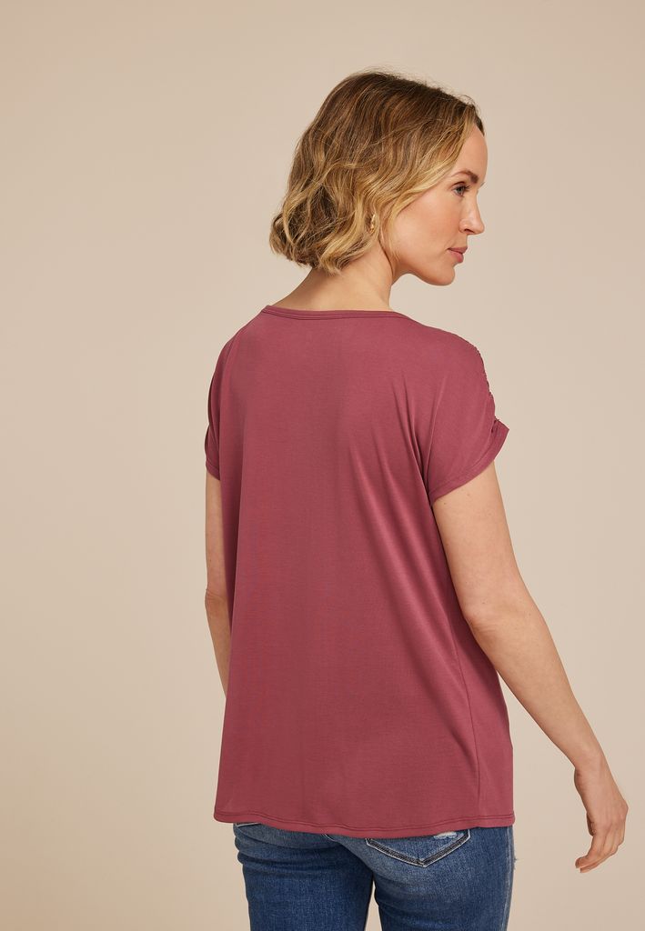 24/7 Fairhaven Ruched Shoulder Tee - Image 2