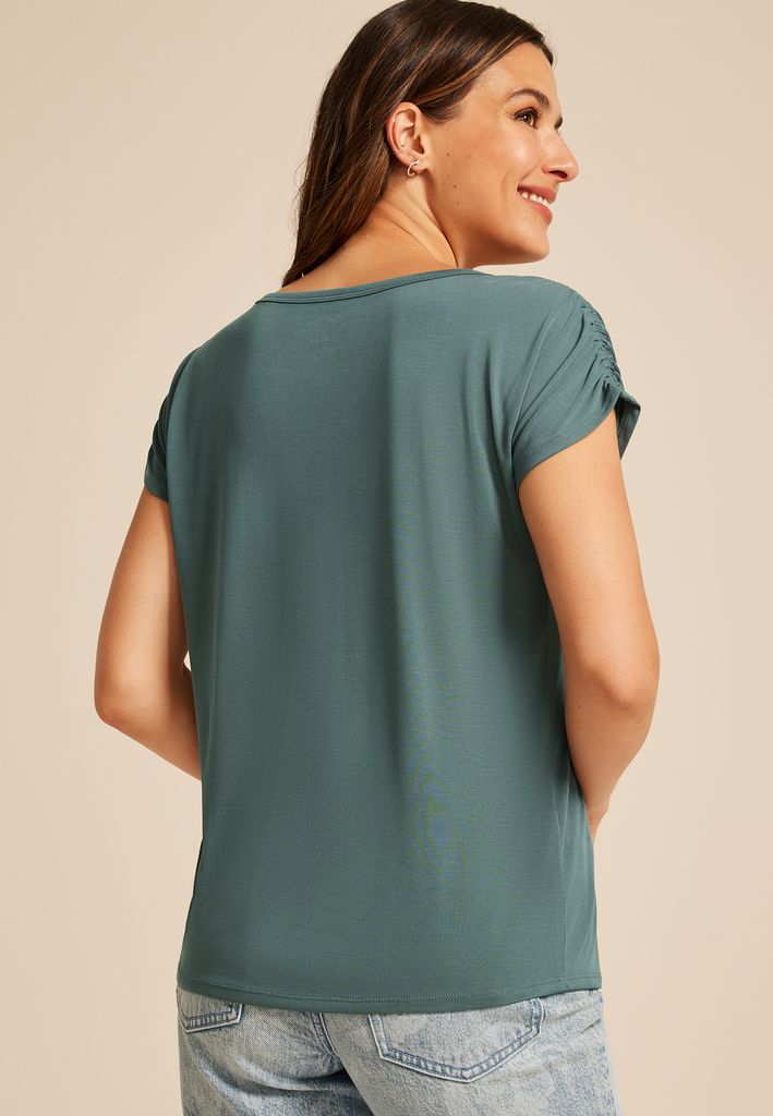 24/7 Fairhaven Ruched Shoulder Tee - Image 2