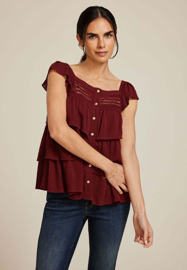 Tiered Babydoll Blouse
