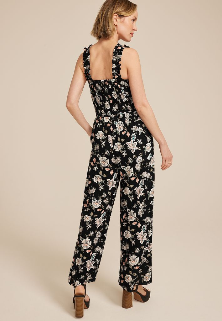 Floral Smocked Jumpsuit - Image 2