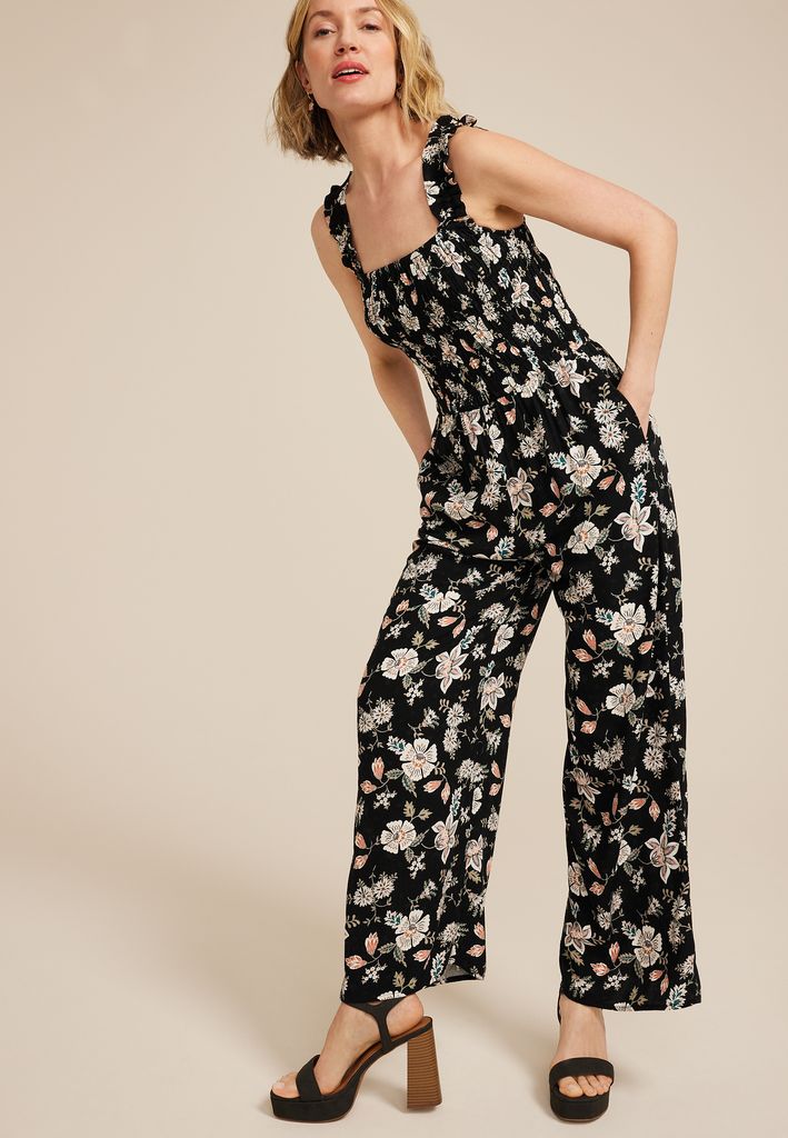 Floral Smocked Jumpsuit - Image 3