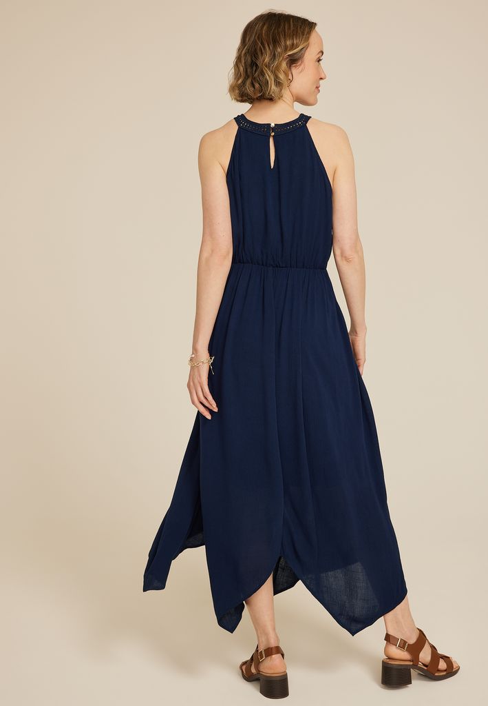 Bare Crochet Halter Neck Midi Dress - Image 2