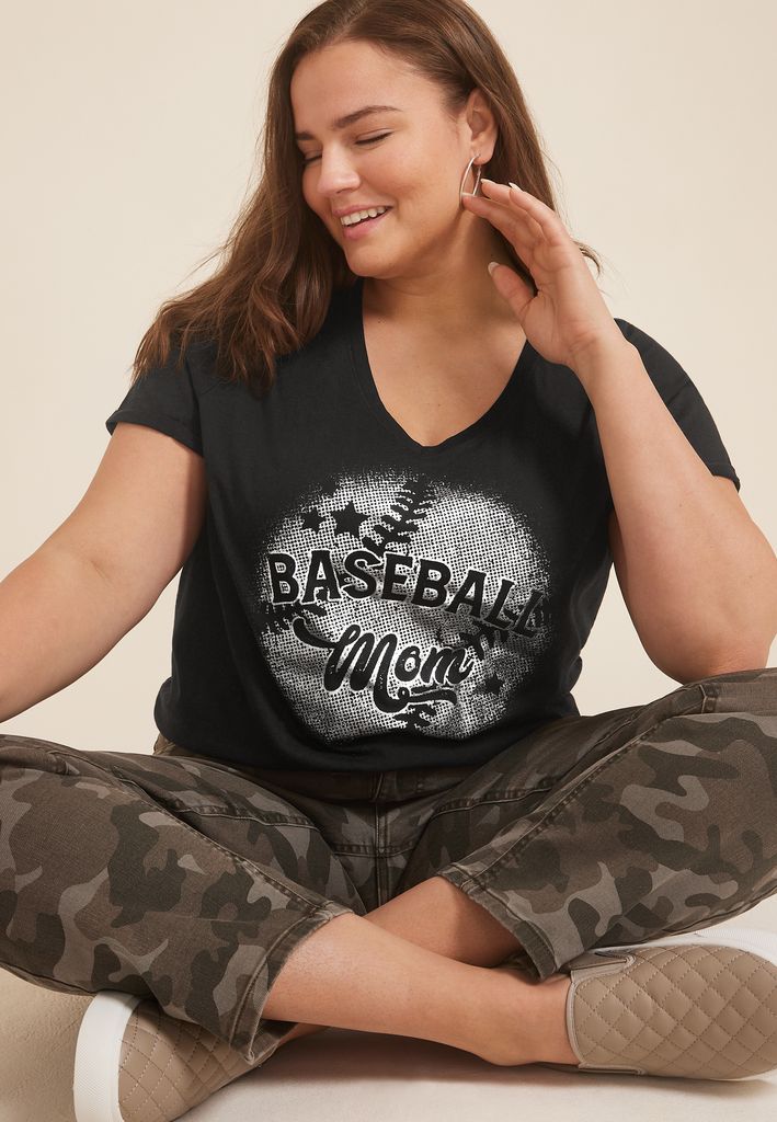 Plus Size Baseball Mom Classic Fit Graphic Tee - Image 3