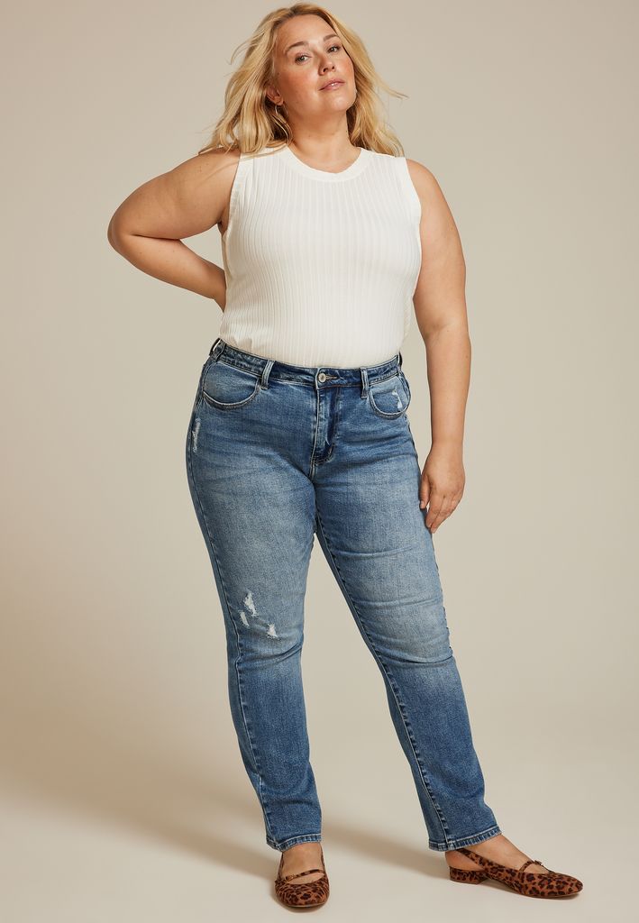 Plus Size KanCan™ High Rise Straight Jean