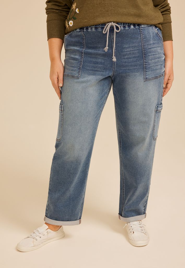 Plus Size m jeans by maurices™ Soft Knit High Rise Ankle Jogger
