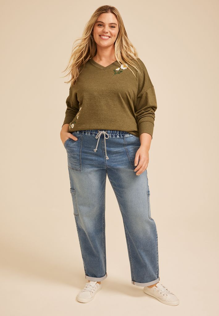 Plus Size m jeans by maurices™ Soft Knit High Rise Ankle Jogger - Image 3
