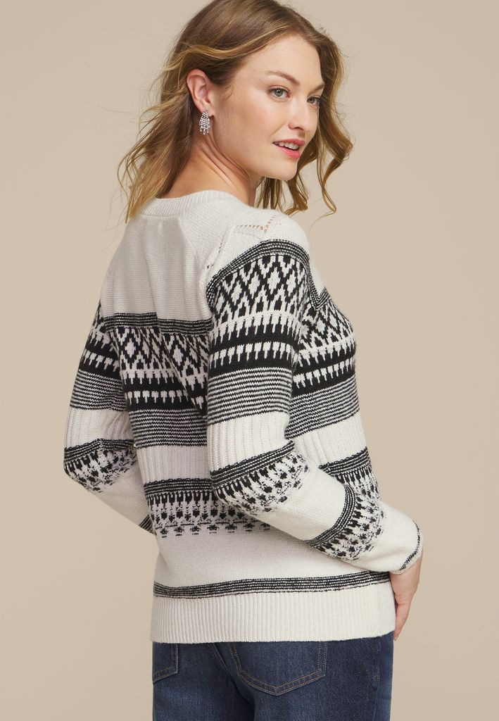 Fair Isle Crew Neck Sweater - Image 2