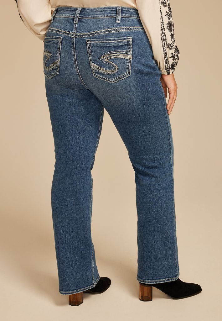 Plus Size Silver Jeans Co.® Elyse Vintage Thick Stitch Mid Rise Bootcut Jean - Image 2