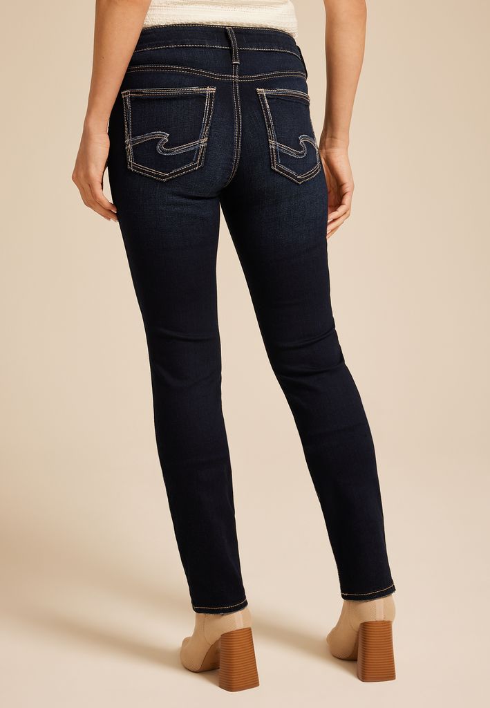 Silver Jeans Co.® Dark Suki Curvy Mid Rise Luxe Stretch Straight Jean - Image 2