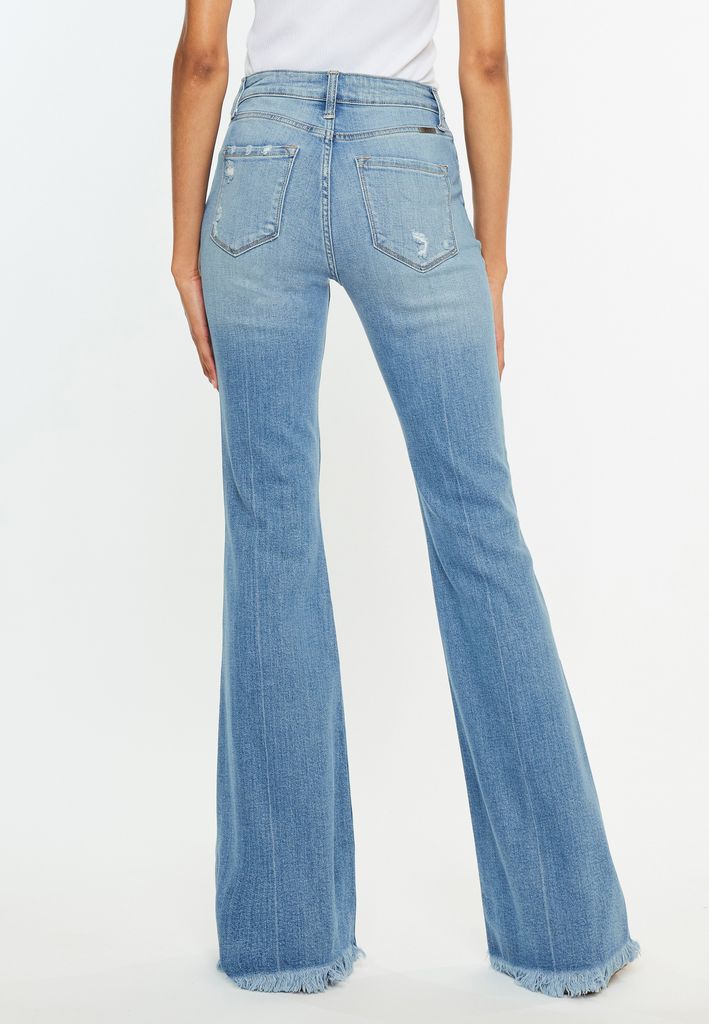 KanCan™High Rise Open Ripped Flare Jean - Image 2
