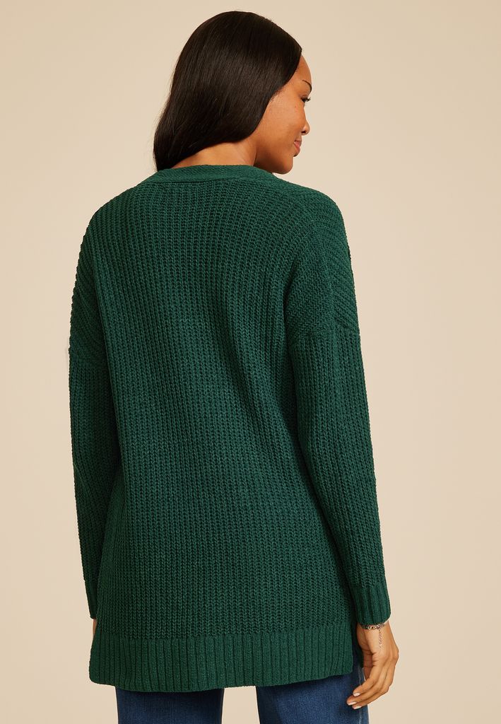 Chenille Open Front Cardigan - Image 2