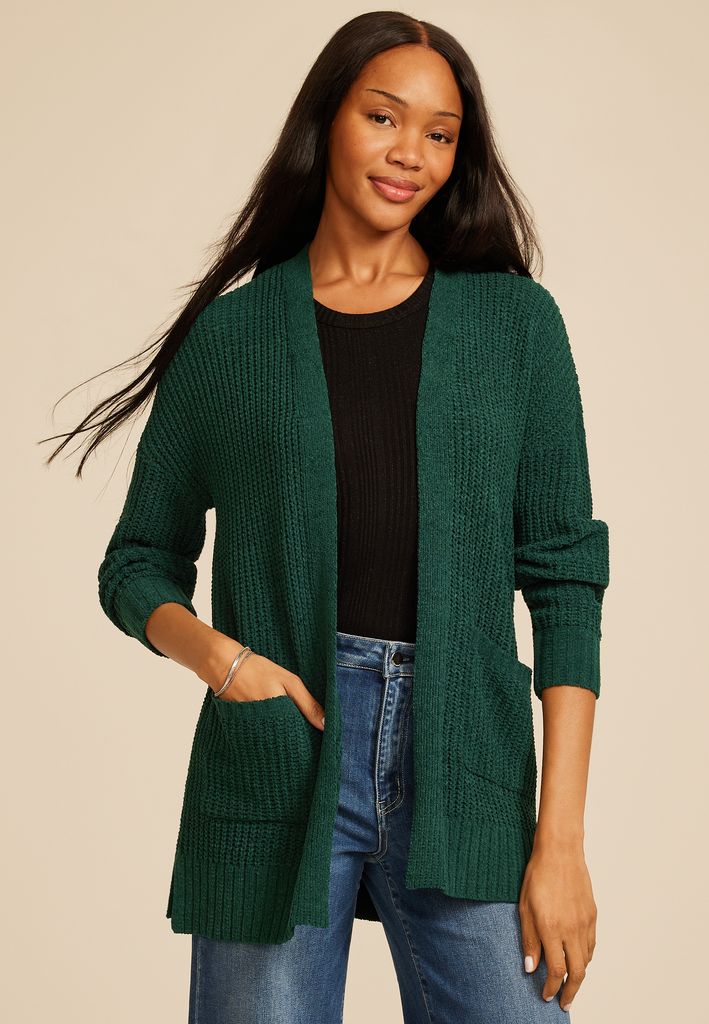 Chenille Open Front Cardigan - Image 3
