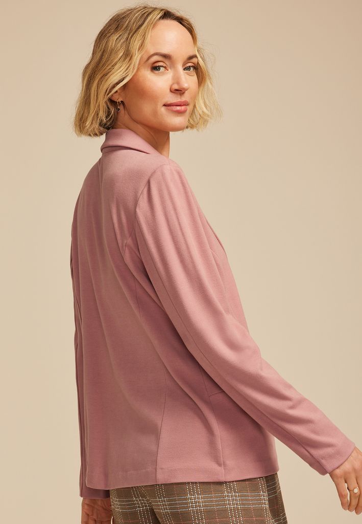 Brushed Single Button Blazer - Image 2