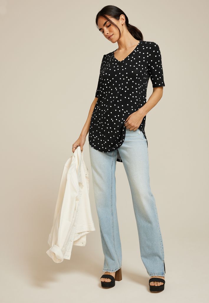 24/7 Olivia Polka Dot Tunic Tee - Image 3