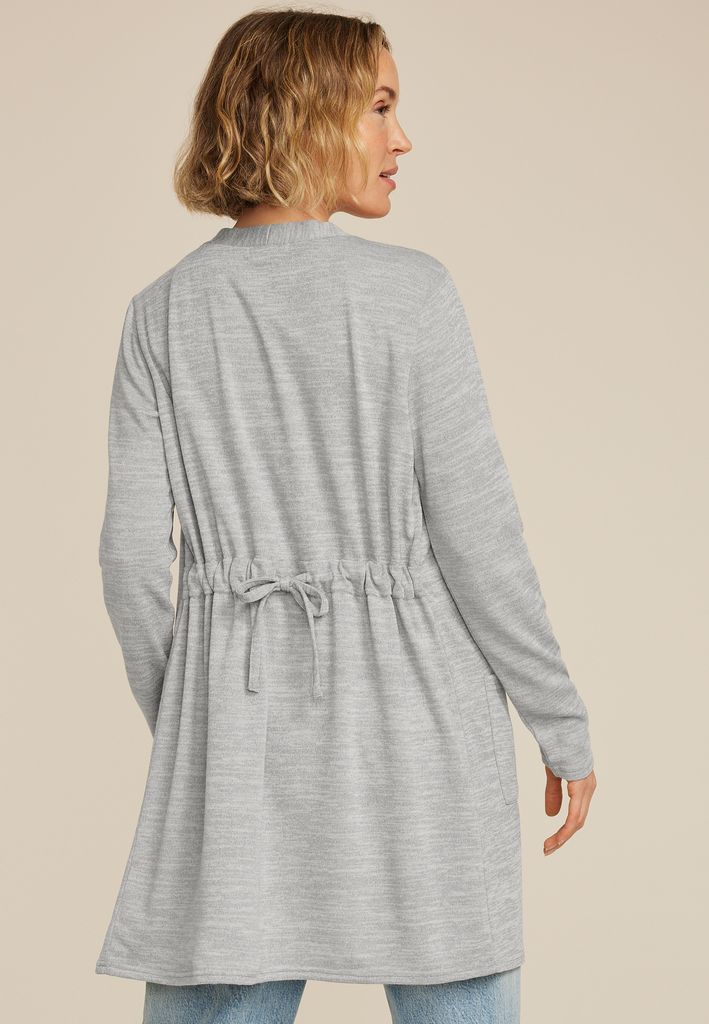 Bow Back Open Front Duster Cardigan - Image 2