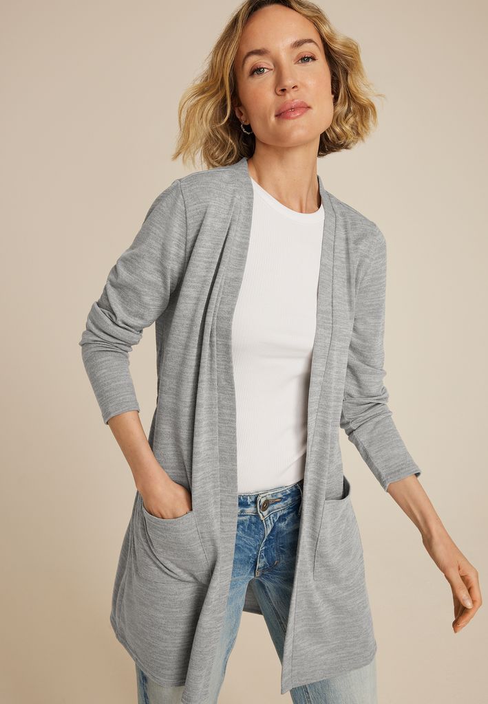 Bow Back Open Front Duster Cardigan - Image 3