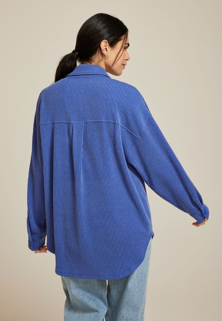 Wavy Ribbed Shacket - Image 2