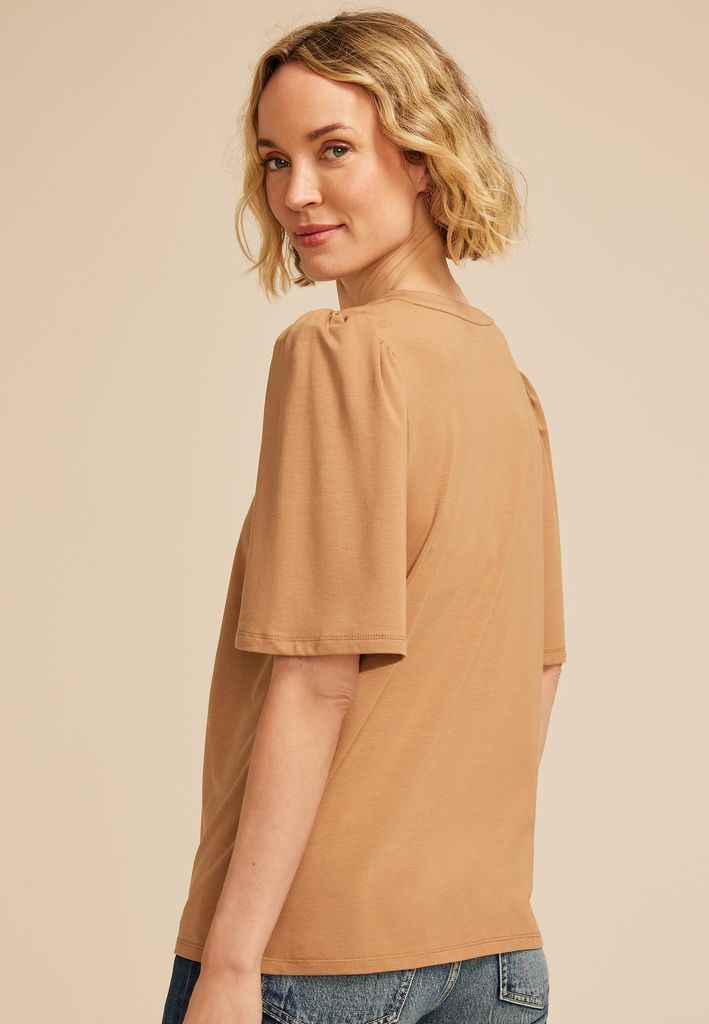 Solid Flutter Sleeve Tee - Image 2
